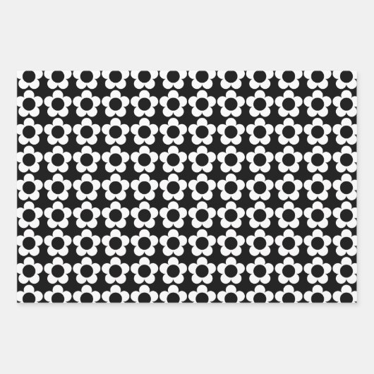 Hippie-Blume-Muster Geschenkpapier Set (Vorderseite 2)