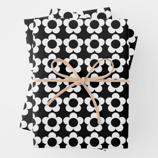 Hippie-Blume-Muster Geschenkpapier Set (Beispiel)