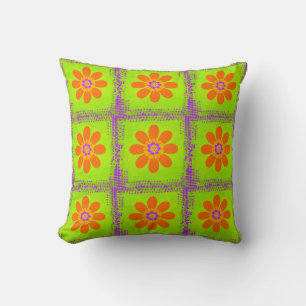 Hippie Blume Patchwork Kissen