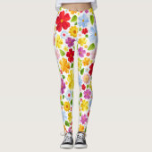 Hippie Blume Power 60er Gemustert | LEGGINGS (Vorderseite)