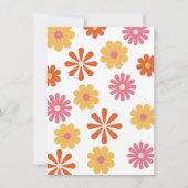 Hippie Blume Power 70er 60er Birthday Party Einladung (Rückseite)