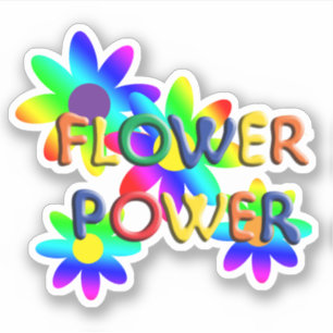 Hippie Blume Power Aufkleber