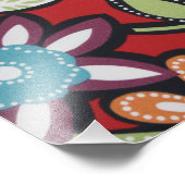 Hippie-Blume-Power Fotodruck (Ecke)