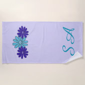 Hippie Blume Power Friedenszeichen Strandtuch (Vorderseite)