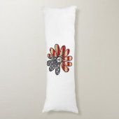 Hippie Blume Power Peace Signie American Flag Seitenschläferkissen (Vorderseite Vertikal)