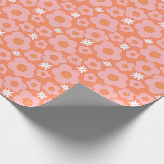 Hippie Blume Power Wrapping Paper Geschenkpapier (Ecke)