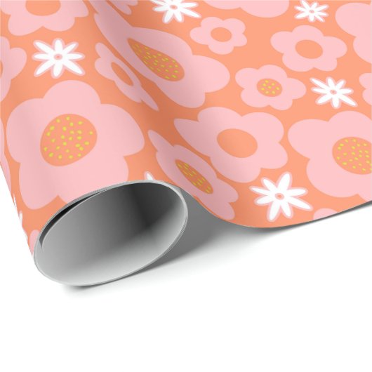 Hippie Blume Power Wrapping Paper Geschenkpapier (Rolleneckpunkt)