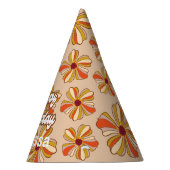 Hippie Blume Retro 70er 30. Geburtstag Partyhütchen (Rechts)