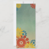 Hippie-Blume Save the Date Vintag (Rückseite)