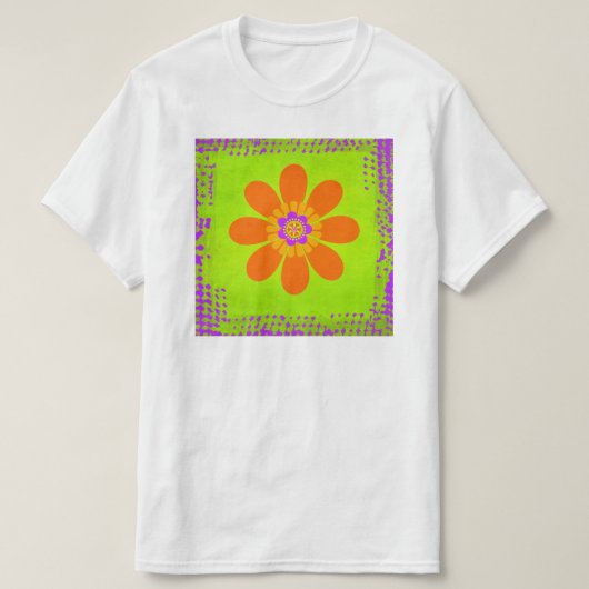 Hippie-Blume T-Shirt (Design vorne)