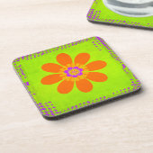 Hippie-Blume Untersetzer (Linke Seite)