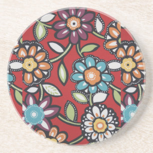Hippie-Blume-Untersetzer Sandstein Untersetzer