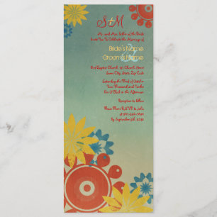 Hippie Blume Vintage Hochzeit Einladung