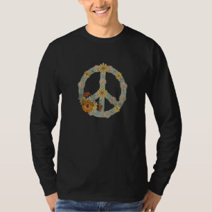 Hippie Blumen Groovy Frieden 70er Blumen Vintage F T-Shirt
