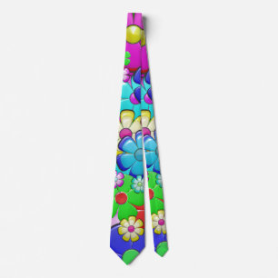 Hippie-Blumen Krawatte
