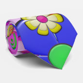 Hippie-Blumen Krawatte (Gerollt)