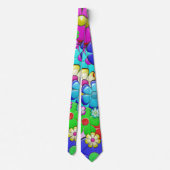 Hippie-Blumen Krawatte (Rückseite)