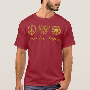 Hippie-Blumenladen-Geschenk Gelbe Blume Kunst Sonn T-Shirt