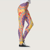 Hippie Bohemisch Floral Mandala Farbenfrohe Lila M Leggings (Rechts)