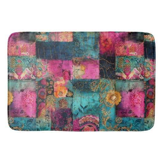 Hippie Boho Bath Mat Badematte (Vorderseite)