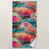 Hippie Boho Beach Handtuch (Vorderseite)