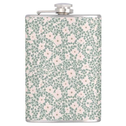 Hippie Boho Floral Flachmann (Vorderseite)