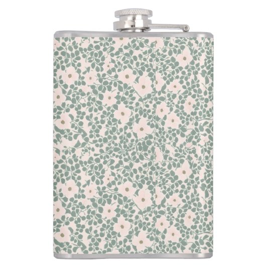 Hippie Boho Floral Flachmann (Rückseite)