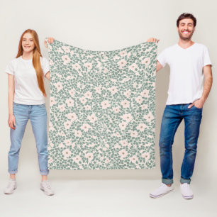 Hippie Boho Floral Fleecedecke