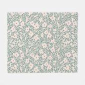Hippie Boho Floral Fleecedecke (Vorderseite (Horizontal))