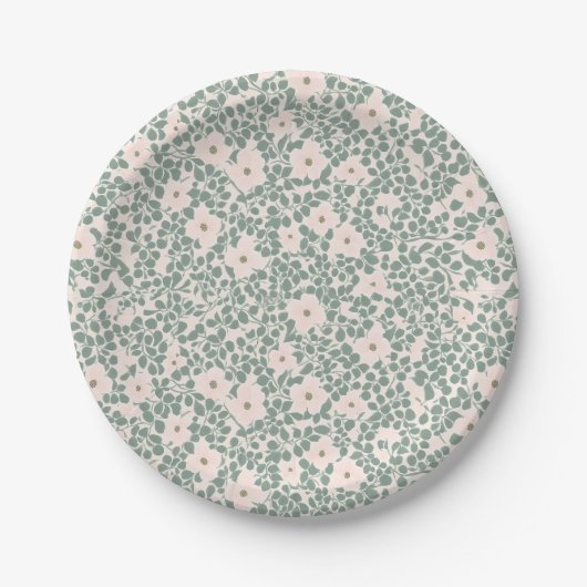 Hippie Boho Floral Pappteller (Vorderseite)
