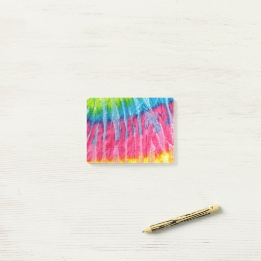 Hippie Boho gefärbte Krawatte Post-it Klebezettel (Auf Schreibtisch)