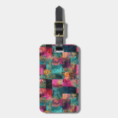 Hippie Boho Luggage Tag Gepäckanhänger (Vorderseite vertikal)