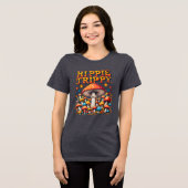Hippie Boho Pilz Frieden Trippy Tri-Blend Shirt (Vorderseite voll)