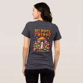 Hippie Boho Pilz Frieden Trippy Tri-Blend Shirt (Rückseite voll)