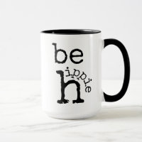 Hippie, Boho, Schwarz-weiß, Kaffee Tasse