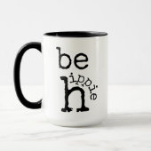 Hippie, Boho, Schwarz-weiß, Kaffee Tasse (Links)