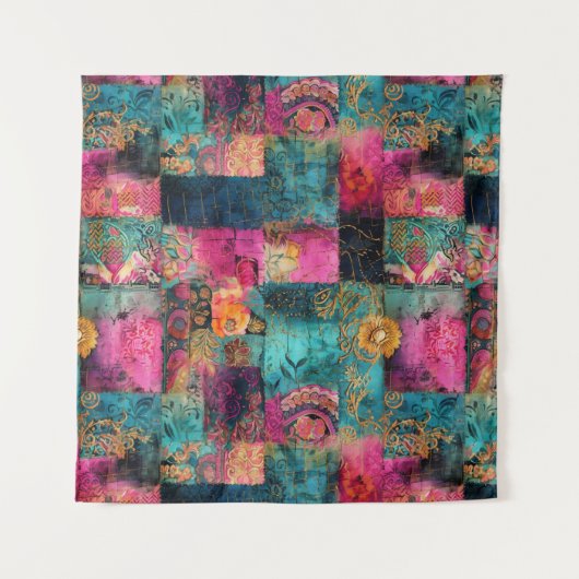 Hippie Boho Tapestry Wandteppich (Vorderseite (Horizontal))