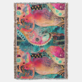 Hippie Boho Throw Blanket Decke (Vorderseite Vertikal)