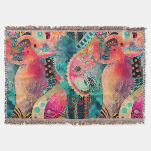 Hippie Boho Throw Blanket Decke