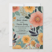 Hippie Boho Watercolor Brautparty Einladung (Vorderseite)