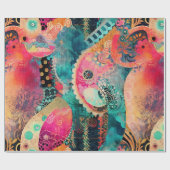 Hippie Boho Wrapping Paper Geschenkpapier (Flach)