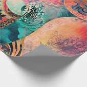 Hippie Boho Wrapping Paper Geschenkpapier (Ecke)