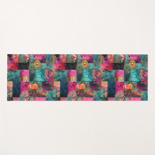 Hippie Boho Yoga Mat Yogamatte (Vorderseite (Horizontal))