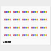 Hippie-Briefmarke Runder Aufkleber (Blatt)