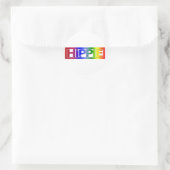 Hippie-Briefmarke Runder Aufkleber (Tasche)