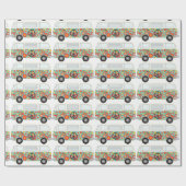 Hippie-Bus Geschenkpapier (Flach)