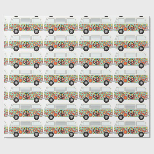 Hippie-Bus Geschenkpapier (Flach)