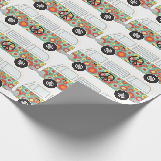 Hippie-Bus Geschenkpapier (Ecke)