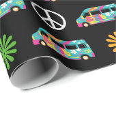 Hippie Bus Peace Sign 70er Geschenkpapier (Rolleneckpunkt)