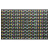 Hippie Bus Peace Sign 70er Stoff (Fat Quarter (45,7 x 55,9 cm))
